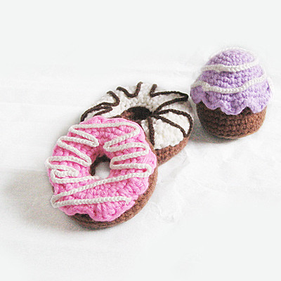 comida donut a crochet amigurumi